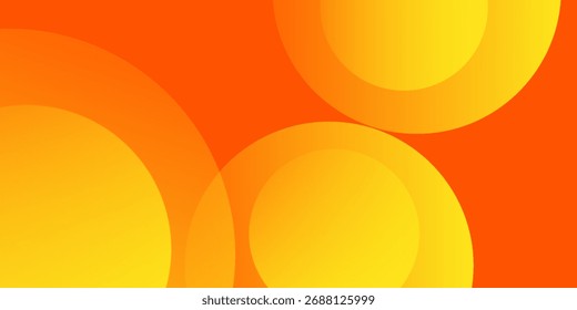 Abstractas fondo naranja con círculos. Ilustración vectorial