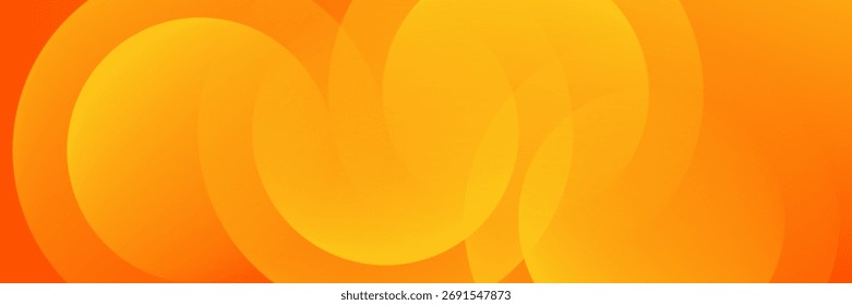 Abstract orange background with circles. Vector illustration