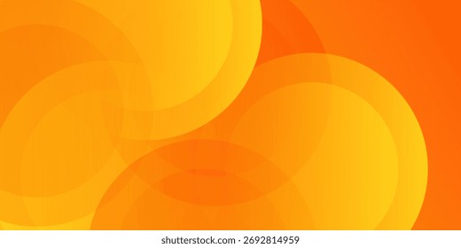 Abstract orange background with circles. Vector illustration