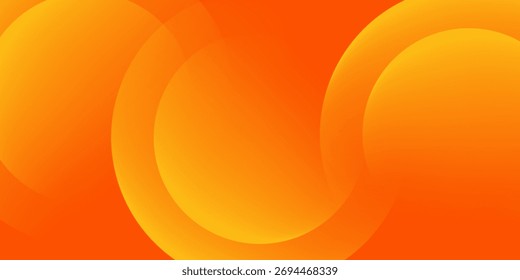 Abstract orange background with circles. Vector illustration