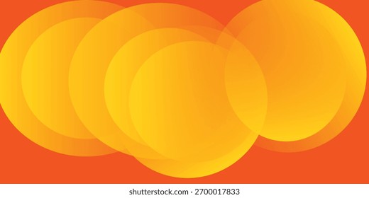 Abstract orange background with circles. Vector illustration