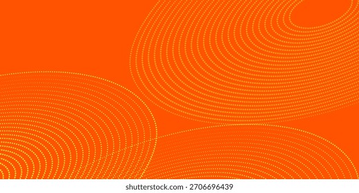 Abstract orange background with circles. Vector illustration	
