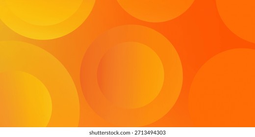 Fundo laranja abstrato com círculos. Ilustração vetorial