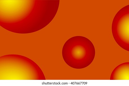 abstract orange background with circles, vector