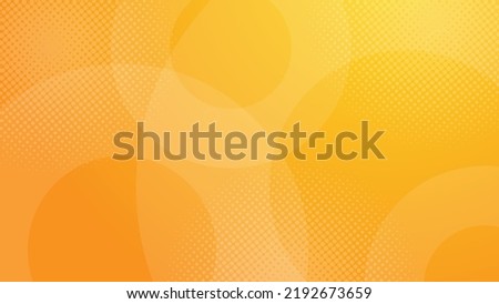 abstract orange background with circular shapes and halftone composition. vector illustration