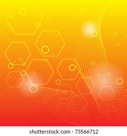 Abstract orange background. Clip-art