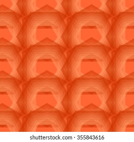 Abstract orange background composed of overlapping polygons, modern seamless decorative vector background