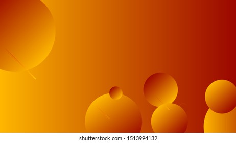 Abstract orange background design. Geometric circles and light effect