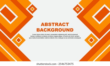 Abstract Orange Background Design Template. Abstract Banner Wallpaper Vector Illustration. Orange Cartoon