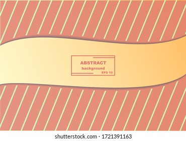 Diseño de fondo naranja abstracto con olas y líneas de estilo moderno