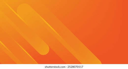 Abstract orange background with diagonal lines. Dynamic shapes composition.