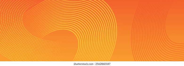 Abstract orange background with diagonal lines. Dynamic shapes composition.