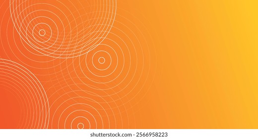 Abstract orange background with diagonal lines. Dynamic shapes compose