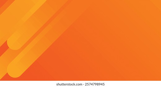 Abstract orange background with diagonal lines. Dynamic shapes composition.