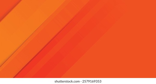 Abstract orange background with diagonal lines. Dynamic shapes composition. modern