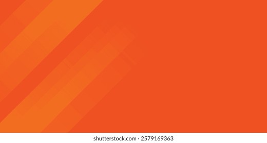 Abstract orange background with diagonal lines. Dynamic shapes composition. modern