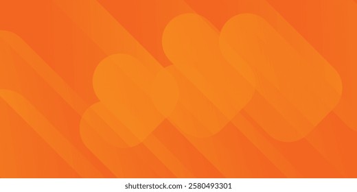 Abstract orange background with diagonal lines. Dynamic shapes composition.