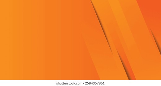 Abstract orange background with diagonal lines. Dynamic shapes