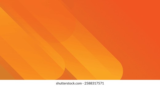 Abstract orange background with diagonal lines. Dynamic shapes abstract background orange