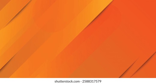 Abstract orange background with diagonal lines. Dynamic shapes abstract background orange