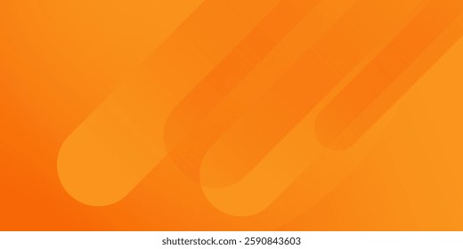 Abstract orange background with diagonal lines. Dynamic shapes  modern orange