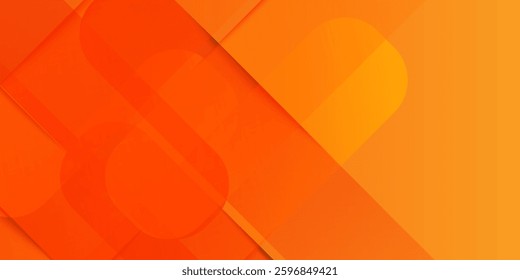 Abstract orange background with diagonal lines. Dynamic shapes  modern