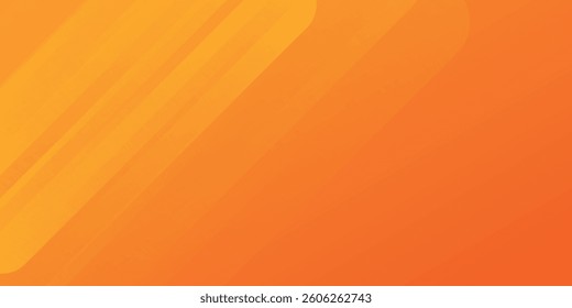 Abstract orange background with diagonal lines. Dynamic shapes