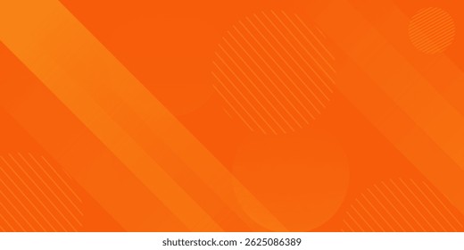 Abstract orange background with diagonal lines. Dynamic shapes composition.