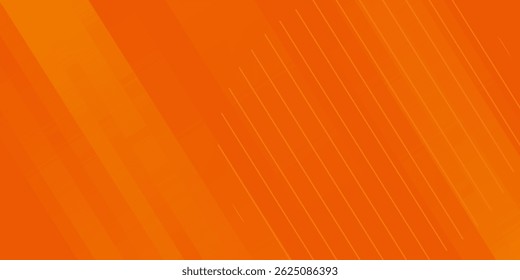 Abstract orange background with diagonal lines. Dynamic shapes composition.