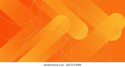 Abstract orange background with diagonal lines. Dynamic shapes composition.