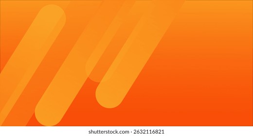 Abstrakter orangefarbener Hintergrund mit diagonalen Linien. Dynamische Formenzusammensetzung.