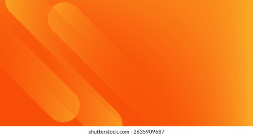 Fundo laranja abstrato com linhas diagonais. Composição de formas dinâmicas.