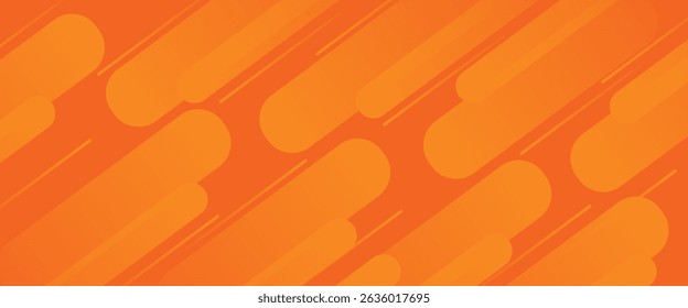 Abstract orange background with diagonal lines. Dynamic shapes composition.