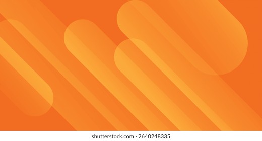 Abstract orange background with diagonal lines. Dynamic shapes composition.