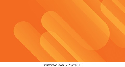 Abstract orange background with diagonal lines. Dynamic shapes composition. Vector Eps 10