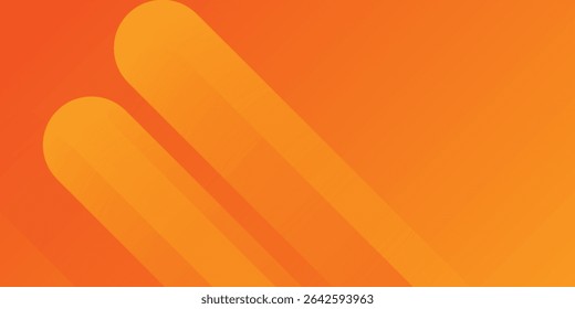 Abstract orange background with diagonal lines. Dynamic shapes composition. modern arts 