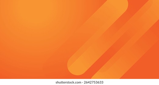 Abstract orange background with diagonal lines. Dynamic shapes composition.