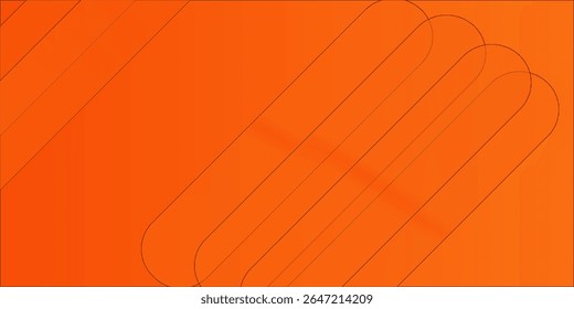 Abstract orange background with diagonal lines. Dynamic shapes composition.