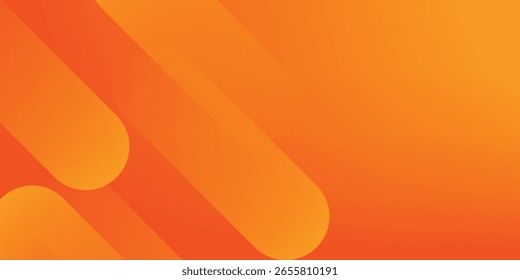 Fundo laranja abstrato com linhas diagonais. Composição de formas dinâmicas.