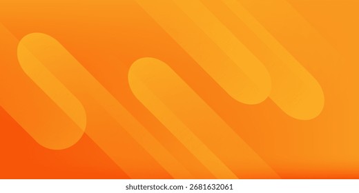 Abstract orange background with diagonal lines. Dynamic shapes composition.
