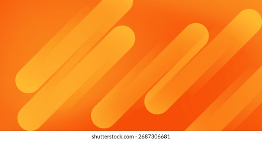 Abstrakter orangefarbener Hintergrund mit diagonalen Linien. Dynamische Formen Zusammensetzung.gute einfache Kunst