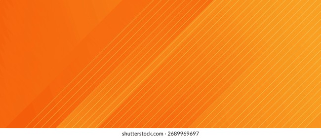 Abstrakter orangefarbener Hintergrund mit diagonalen Linien. Dynamische Formenzusammensetzung.