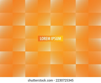 Resumen del fondo naranja. Patrón geométrico sin soldadura de línea con puntos. Papel de fondo de la textura de punto blanco. Plantilla de banner colorida con diseño de formas degradadas. Presentación de diseño de lujo. Vector moderno.