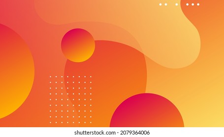 Abstract orange background. Dynamic shapes composition. Eps10 vector 