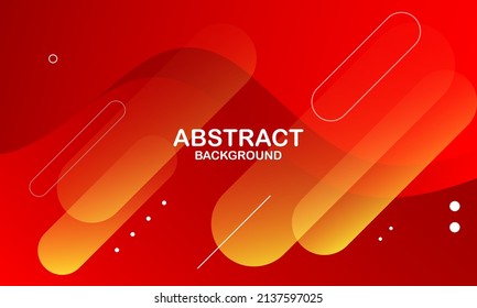 Abstract orange background. Dynamic shapes composition. Vector illustration