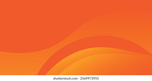 abstract orange background with dynamic waves layer