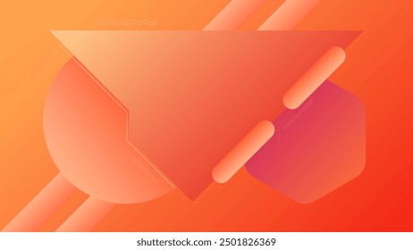 ABSTRACT ORANGE BACKGROUND ELEGANT GRADIENT SMOOTH LIQUID COLORFUL DESIGN WITH GEOMETRIC SHAPES VECTOR TEMPLATE GOOD FOR MODERN WEBSITE, WALLPAPER, COVER DESIGN 