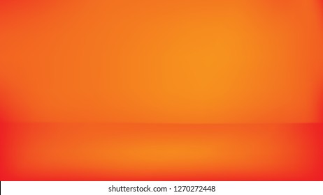 Abstract orange background. Empty room with spotlight effect. Vector EPS10 Graphic art design.