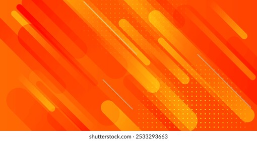 Abstract orange background featuring diagonal lines and dynamic shapes composition. Ideal for modern designs, posters, banners, digital projects, and creative layouts with a vibrant touch.