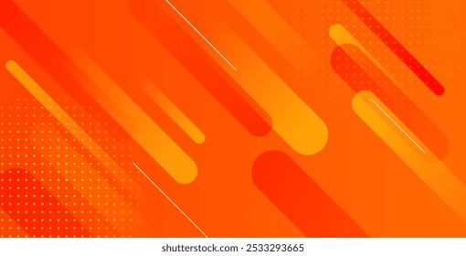 Abstract orange background featuring diagonal lines and dynamic shapes composition. Ideal for modern designs, posters, banners, digital projects, and creative layouts with a vibrant touch.